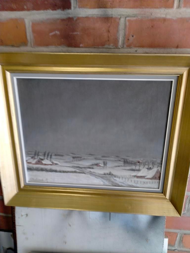Schilderij op doek getekend chaland M, Ophalen