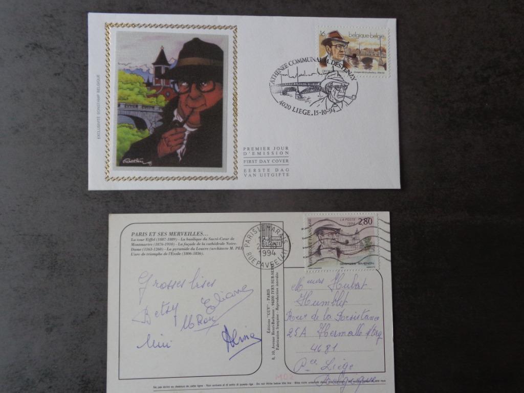 1 FDC SOIE TIMBRE 2579 (1994) SIMENON, Enlèvement