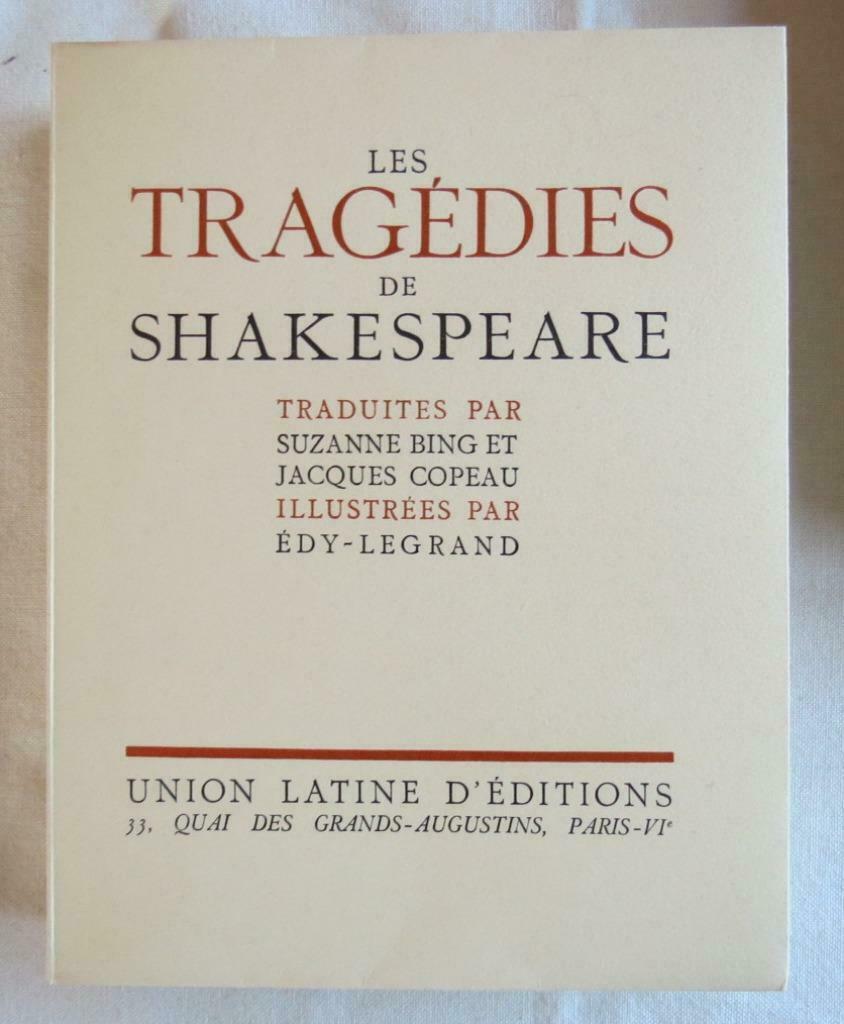 William Shakespeare - Othello - Macbeth -  velin lafuma 1939, Enlèvement ou Envoi