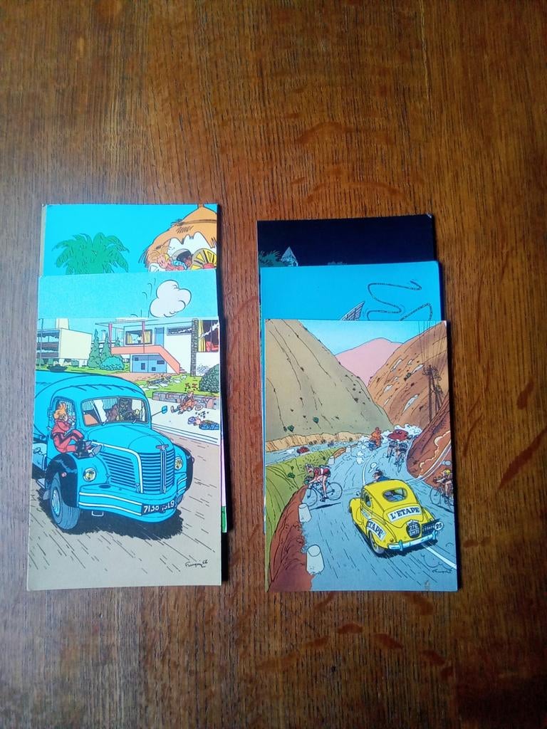 7 cartes postales de Spirou, Collections, Enlèvement ou Envoi