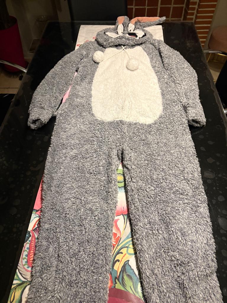 Pyjama combinaison déguisement lapin bugs bunny taille M, Ophalen, Zo goed als nieuw