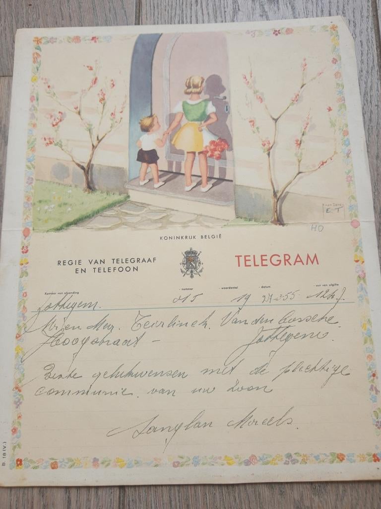 Telegram Zottegem, Ophalen of Verzenden, Zo goed als nieuw
