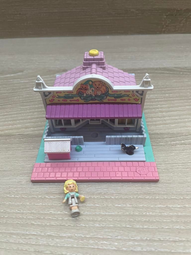 Polly Pocket -petshop met 2 originele fig 1993, Enlèvement ou Envoi, Comme neuf