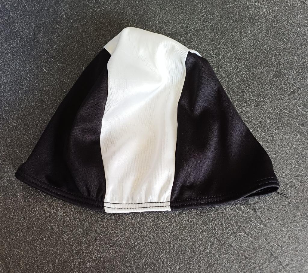 zwart met wit kinderbadmuts, Kinderen en Baby's, Kinderkleding | Kinder-zwemkleding, Gebruikt, Andere, Jongen of Meisje, Ophalen of Verzenden
