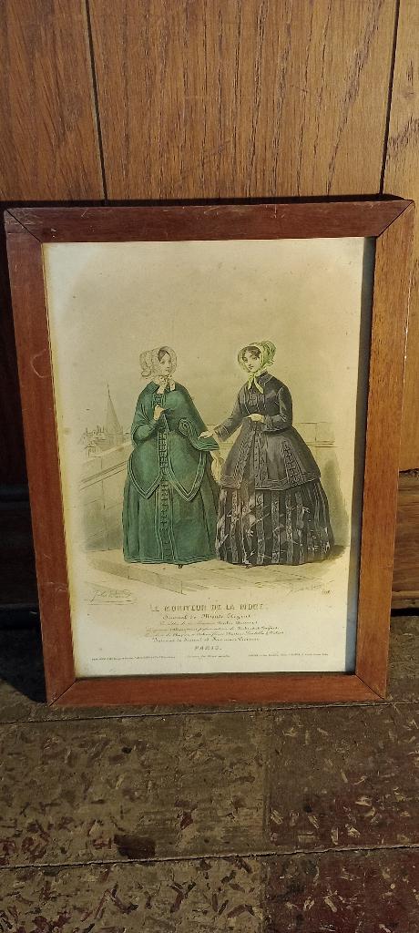 Gravure "Le moniteur de la mode" Jules David, 22x30, n459, Antiquités & Art, Art | Eaux-fortes & Gravures, Enlèvement ou Envoi