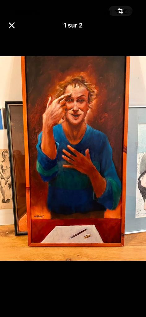 Tableau Christian Hocquet.peintre belge., Antiquités & Art, Enlèvement