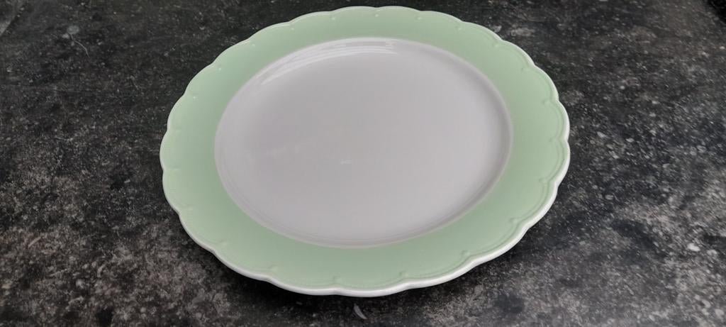 Wit groene serveerschaal van boch, Ophalen of Verzenden