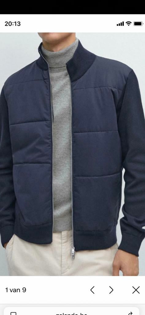 Massimo dutti heren jas, Envoi, Comme neuf, Taille 52/54 (L), Bleu