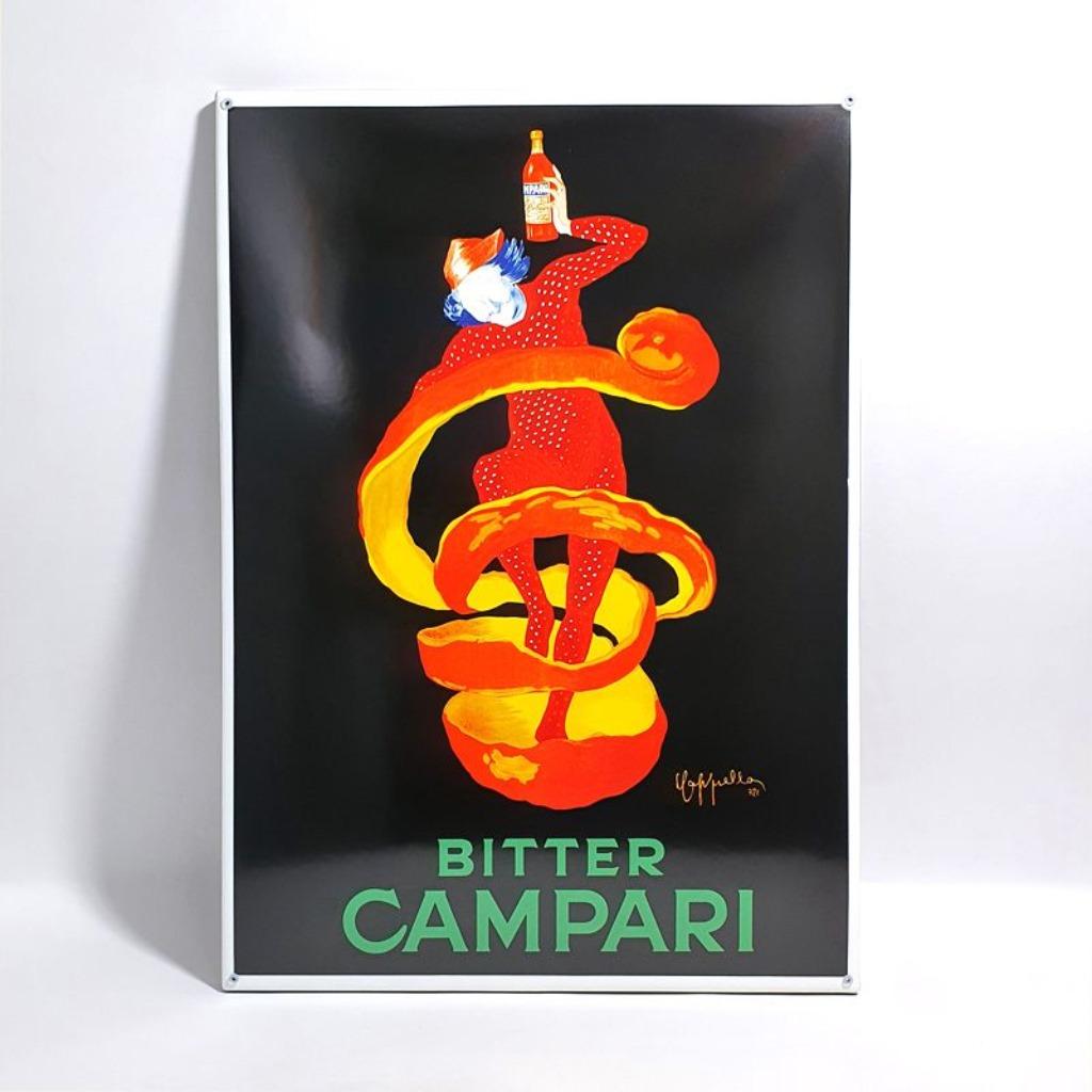 Bitter campari mooi retro emaillen reclame decorati bord, Verzamelen, Merken en Reclamevoorwerpen, Ophalen of Verzenden, Zo goed als nieuw