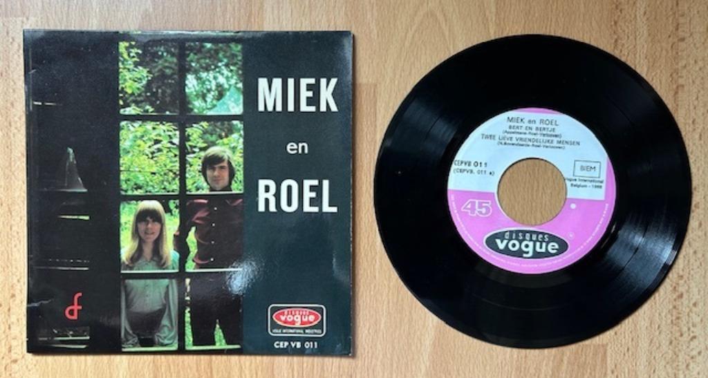 45T EP MIEK EN ROEL BERT EN BERTJE SOLO SLIM VOGELS ..., Enlèvement ou Envoi, Utilisé, En néerlandais