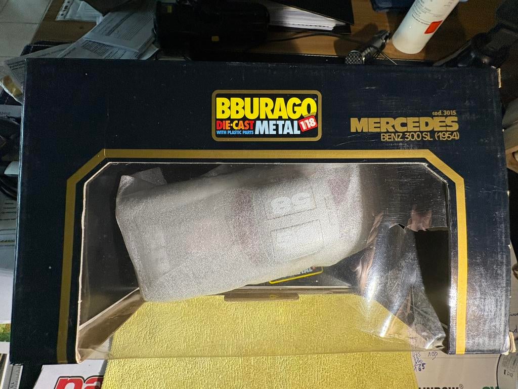 Mercedes-Benz 300SL “Gullwing” 1954 - 1:18, Ophalen of Verzenden, Gebruikt, Auto, Burago