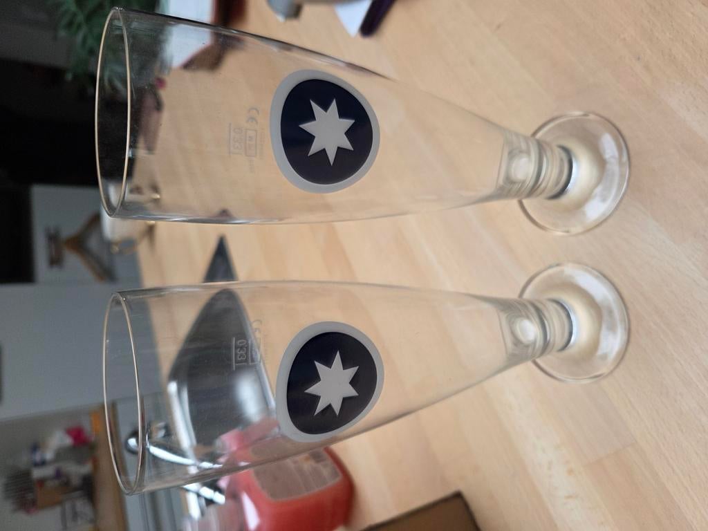 Bockor blauw glazen, Verzamelen, Ophalen, Zo goed als nieuw