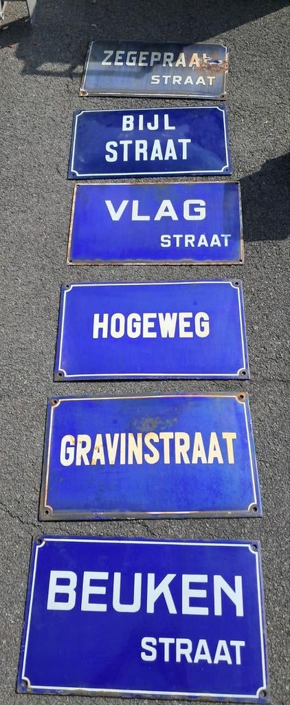 emaille straatnaambordjes, Ophalen of Verzenden