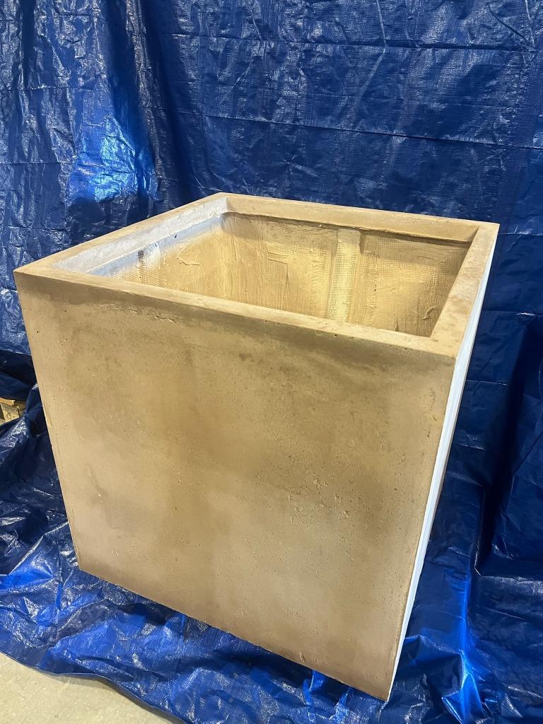 Clayfibre plantenbak 30x30x30 - LAATSTE STUK, Tuin en Terras, Steen, Minder dan 60 cm, Vierkant, Nieuw