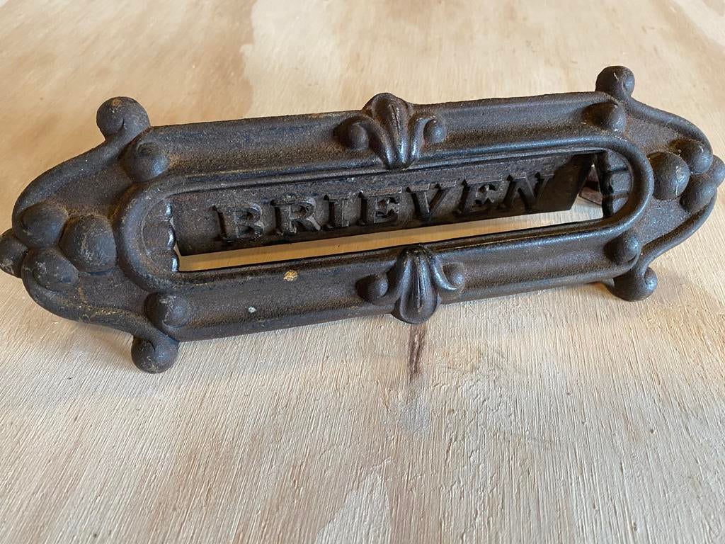 Retro/antieke Brievenbus klep, Ophalen, Gebruikt, Brievenbusklep, Inbouw