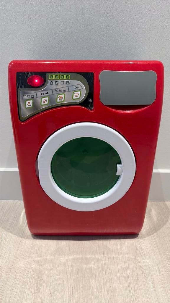 Wasmachine met licht en geluid. Wastrommel draait echt, Ophalen, Zo goed als nieuw, Kunststof, Speelkeuken-accessoire