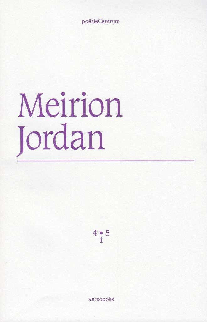 2015 - Meirion Jordan, Livres, Poèmes & Poésie, Neuf, Un auteur, Envoi