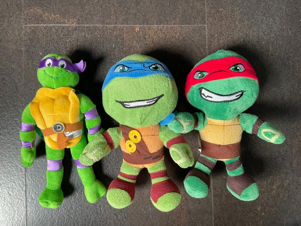 3 originele knuffel Teenage Mutant Ninja Turtles TMNT, Ophalen of Verzenden, Zo goed als nieuw