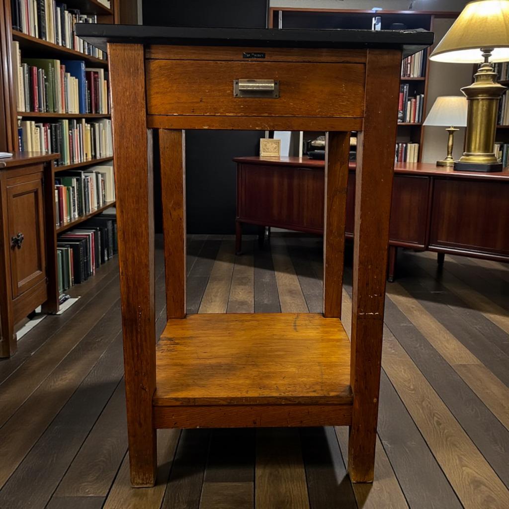 Vintage hoge houte tafel / bartafel / bijzettafel, Antiek en Kunst, Ophalen of Verzenden