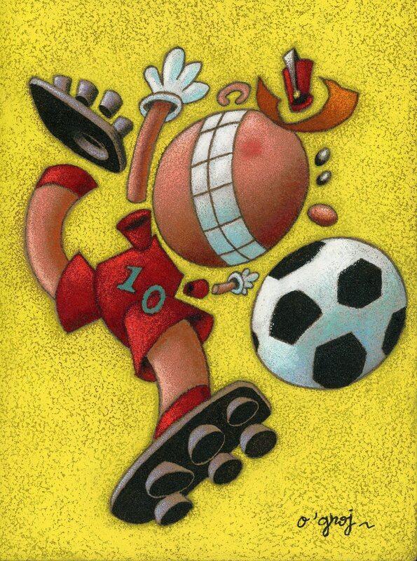 O'Groj Dessin original Spirou juin '98 (planche originale), Enlèvement ou Envoi, Gaston ou Spirou, Comme neuf, Autres types