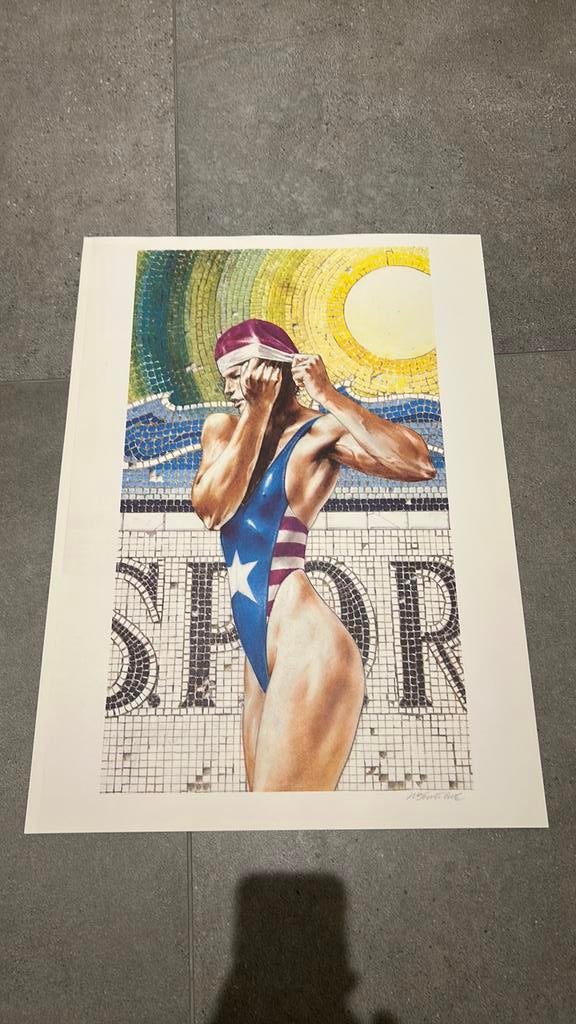 Liberatore prent gesigneerd - miss america, Verzamelen, Ophalen of Verzenden, Nieuw