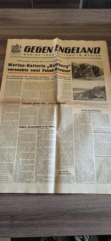 journal KriegsMarine, Allemagne 2WW, Enlèvement ou Envoi