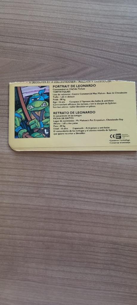 9 fiches Tortues. Également disponible séparément, Enlèvement ou Envoi, Utilisé