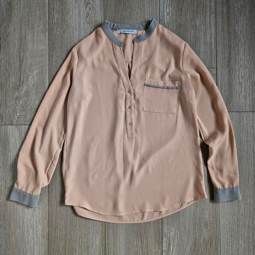 Zalmroze blouse Ema Blues universele maat (40), Ophalen of Verzenden, Maat 38/40 (M)