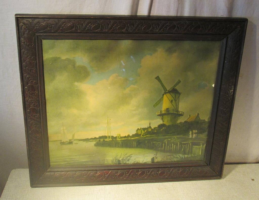 Prachtige Antieke Houten Fotolijst - 61x51 / 50x40, Enlèvement ou Envoi, Utilisé
