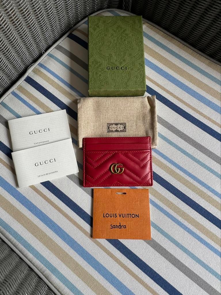 Gucci Card Case, Handtassen en Accessoires, Verzenden, Zo goed als nieuw, Rood