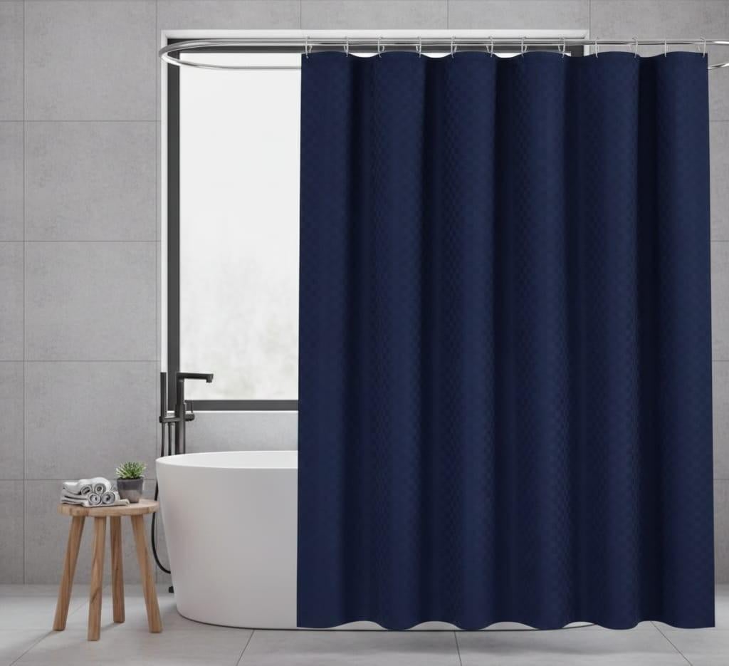 Rideau de Douche LinTimes Bleu Foncé – Épais & Élégant, Maison & Meubles, Ameublement | Rideaux & Stores à lamelles, Bleu, Enlèvement