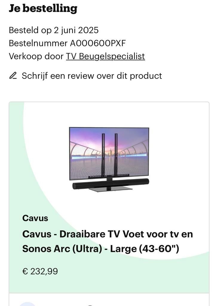 Tv voet voor Sonos soundbar, Audio, Tv en Foto, Ophalen, Zo goed als nieuw, Soundbar, Overige merken