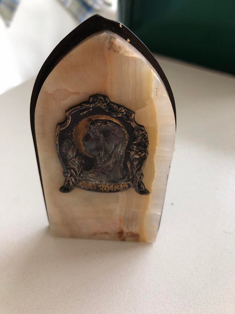 Oude Franse religie Ave Maria Onyx, Ophalen of Verzenden