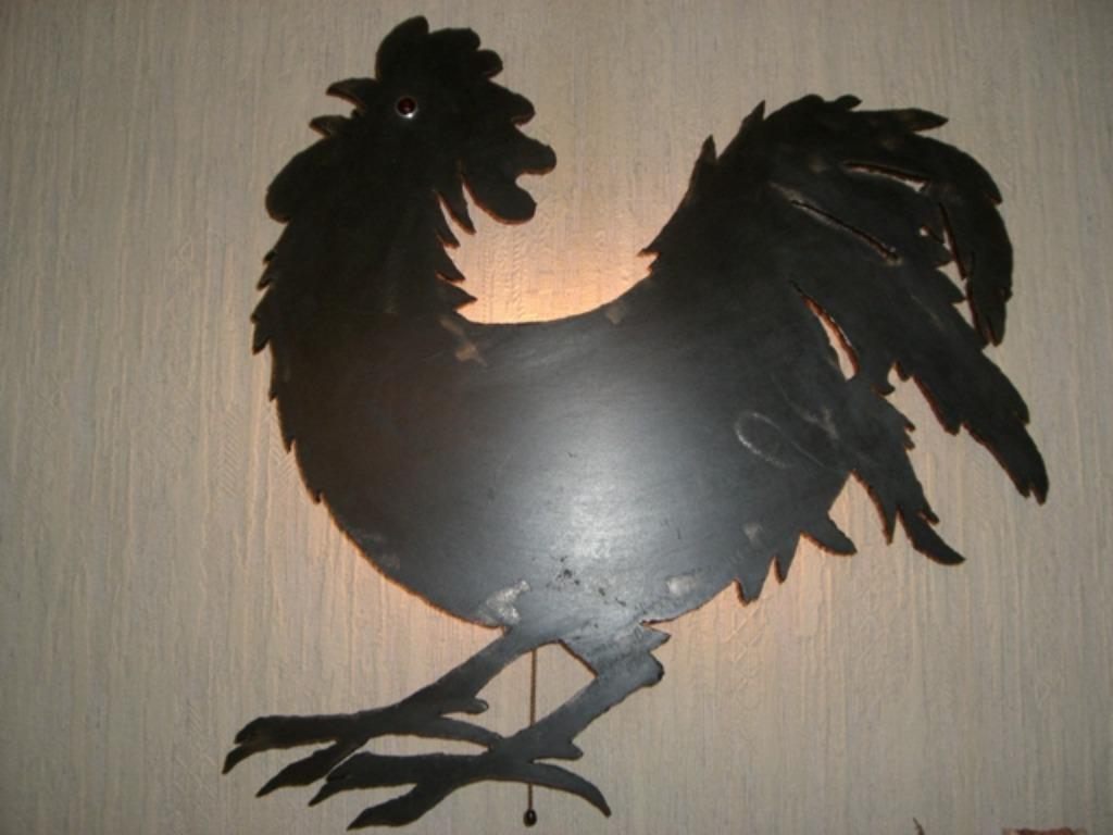 Applique exclusive grand coq en fer forgé, Enlèvement ou Envoi, Comme neuf, Métal