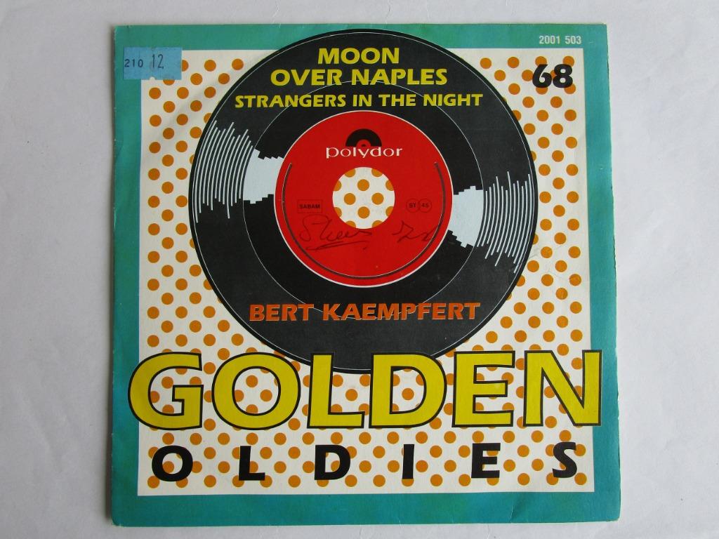 Bert Kaempfert : Moon over Napels & Strangers in the night., Cd's en Dvd's, Vinyl Singles, 7 inch, Single, Ophalen of Verzenden