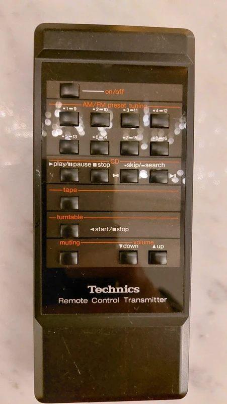Technics EUR64146 afstandsbediening, Ophalen of Verzenden, Gebruikt, Origineel, Receiver of Versterker