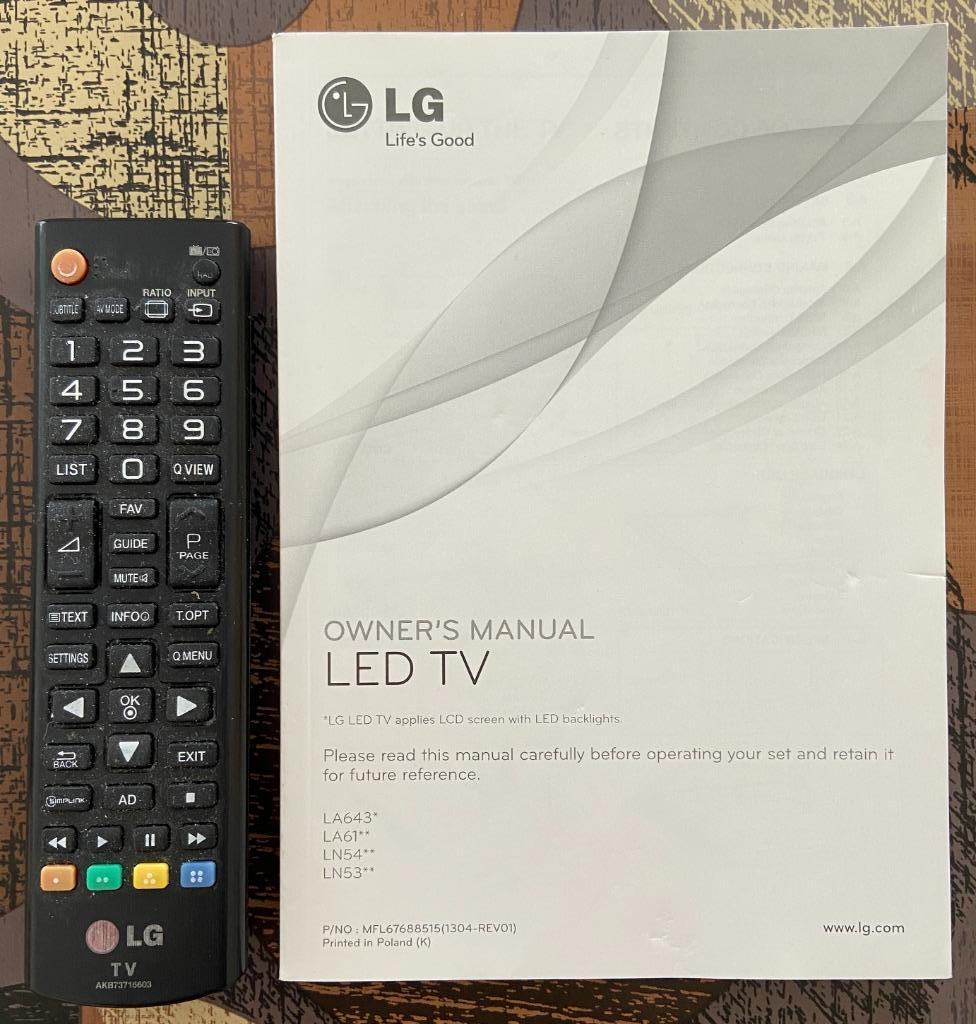 AKB73715603 afstandsbediening voor LG42LN5404 TV (+hl +voet), Ophalen of Verzenden, Gebruikt, Origineel, Tv