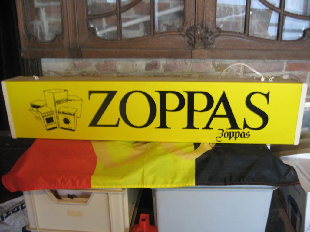 dubbelzijdig neonreclamebord met zoppas, Antiek en Kunst, Ophalen