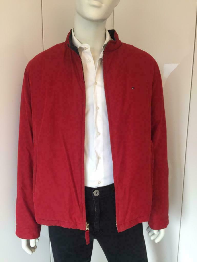 Tommy Hilfiger veste d'hiver molletonné, tissu doux et soyeu, Rouge, Enlèvement ou Envoi, Tommy Hilfiger, Taille 52/54 (L)