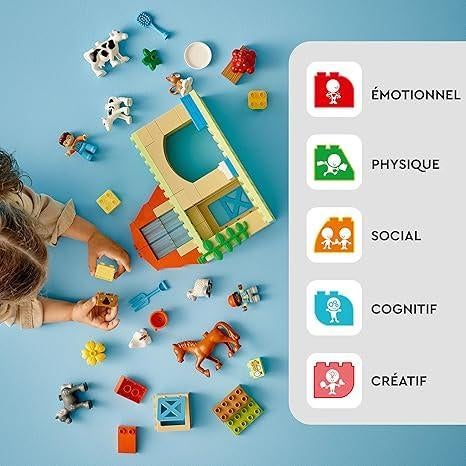 LEGO DUPLO | animaux de la ferme | LIVRAISON GRATUITE, Neuf, -, -, Ensemble complet
