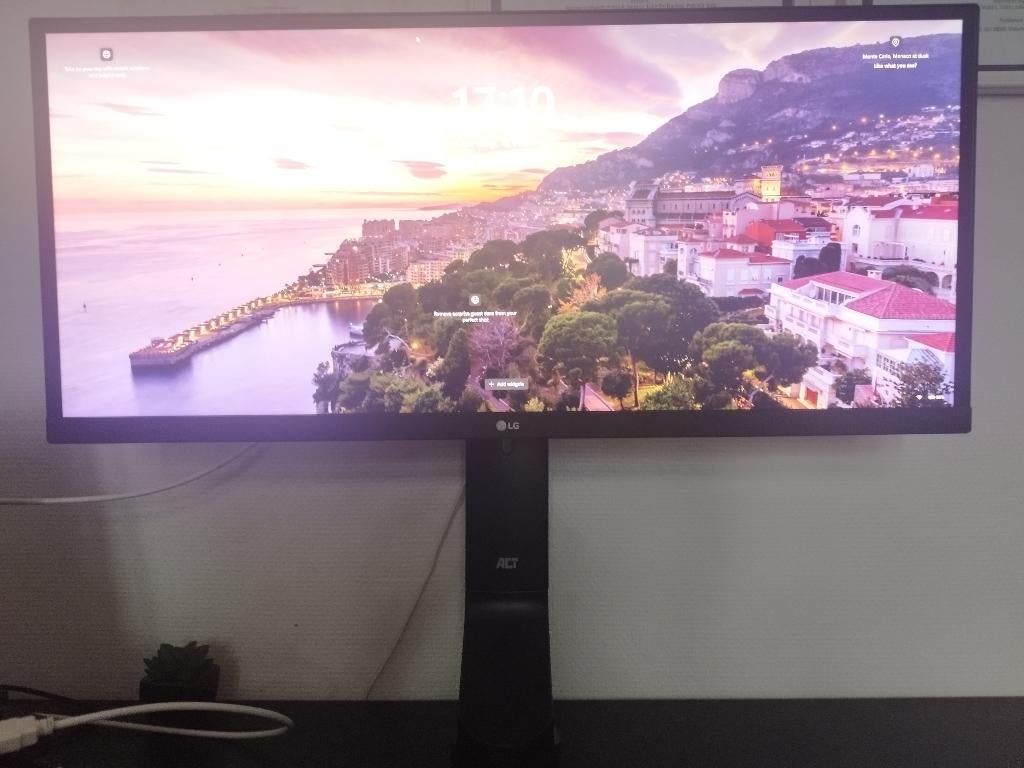LG 29WK600 + ACT Monitor arm, IPS, Autres résolutions, 61 à 100 Hz, Comme neuf