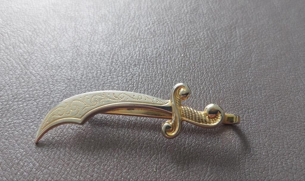 Vintage goudkleurige dasspeld. Jaren 50, Handtassen en Accessoires, Antieke sieraden, Ophalen of Verzenden