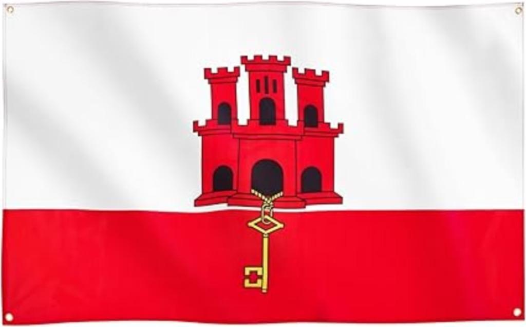 Drapeau de Gibraltar | 91 x 152 cm | Nouveau, Divers, Drapeaux & Banderoles, Neuf, -, -, Runesol