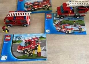 Lego brandweerwagens, Ophalen, Zo goed als nieuw, Complete set, Lego