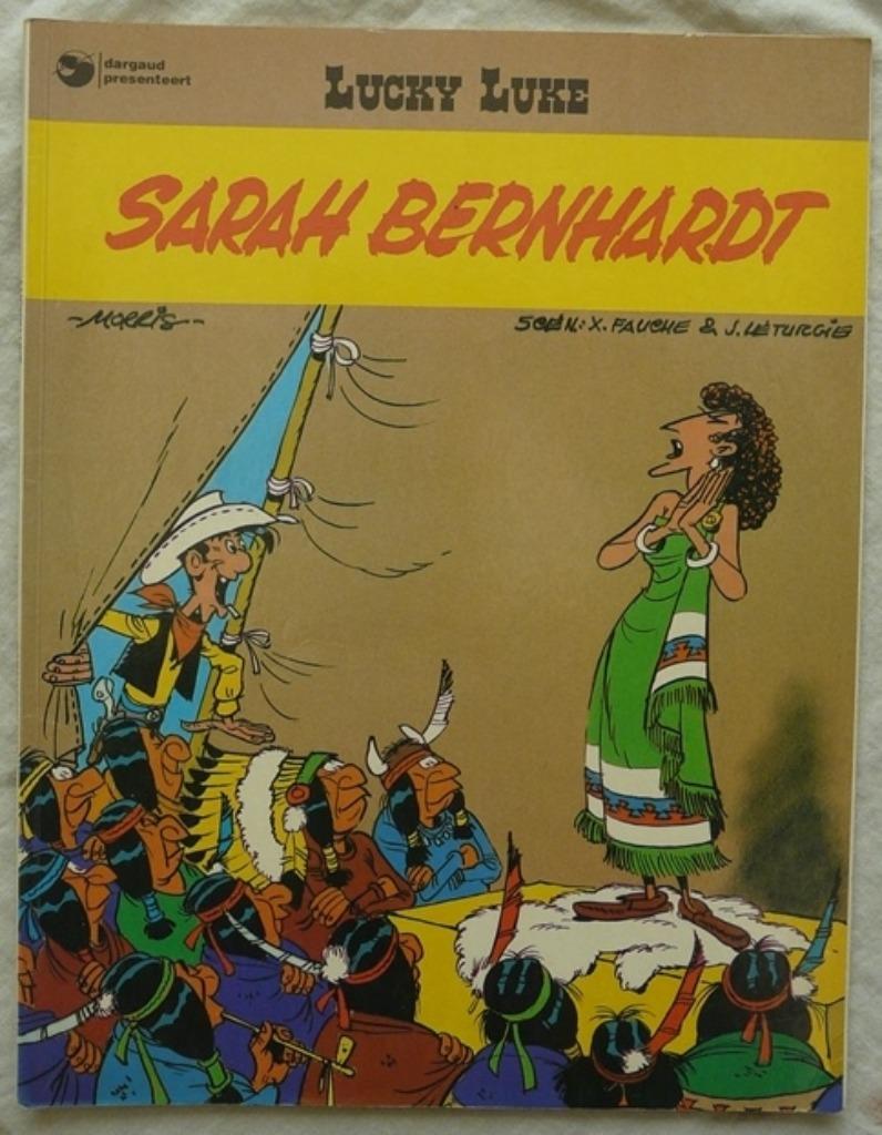 Strip Boek Lucky Luke, Sarah Bernhardt, Nr.21, Dargaud, 1982, Boeken, Gelezen, Eén stripboek, Ophalen of Verzenden, Morris