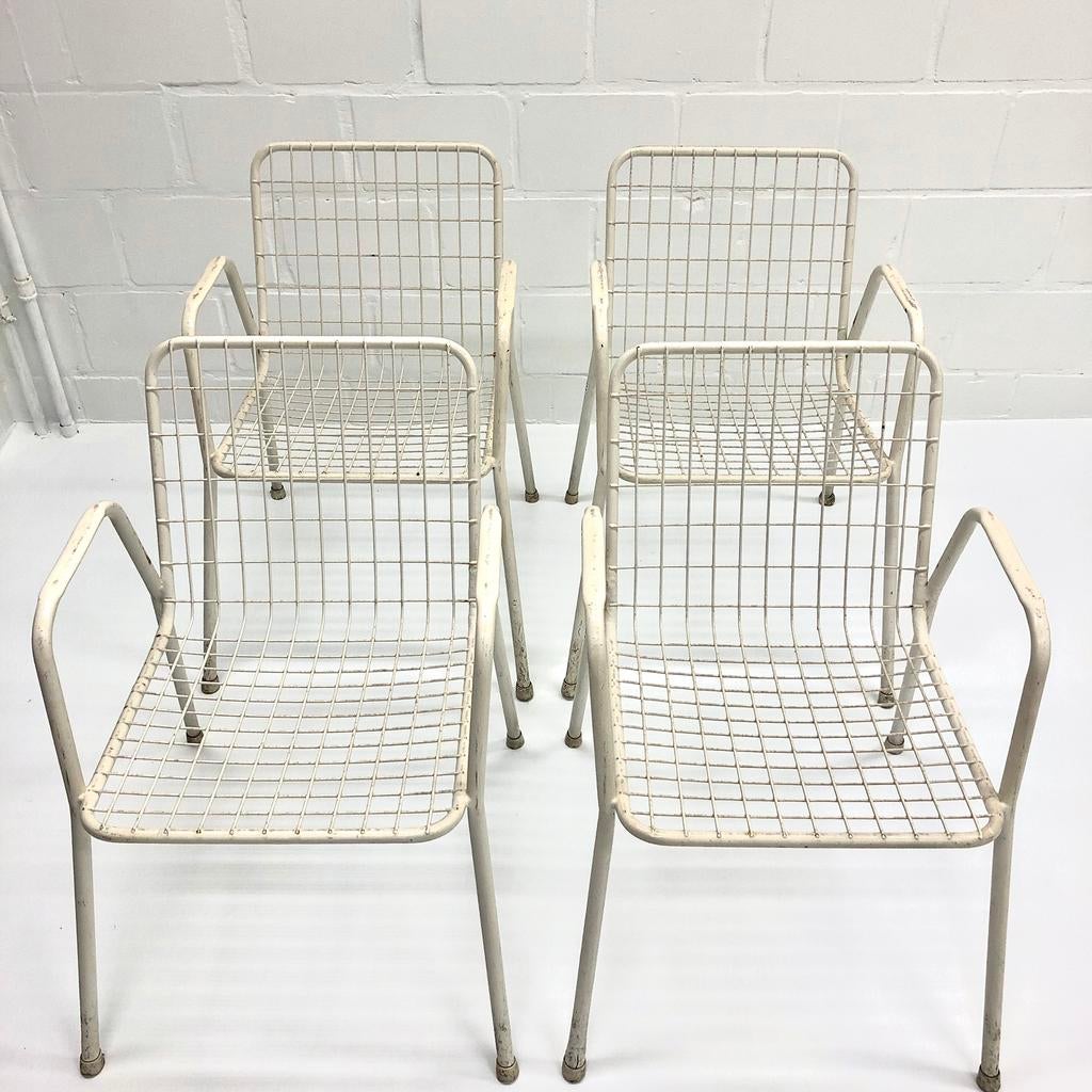 9 x vintage EMU Rio stoelen, Ophalen, Gebruikt, Metaal, Stapelbaar
