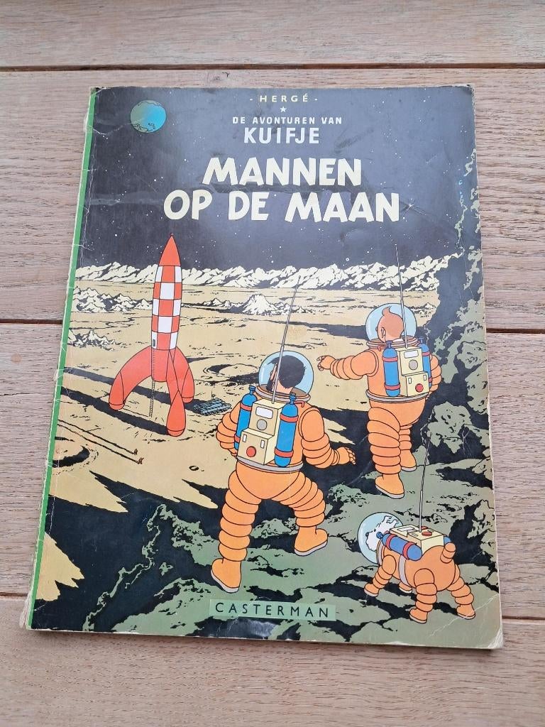 Mannen op de maan (1967) - Kuifje, Gelezen, Eén stripboek, Ophalen of Verzenden, Herge