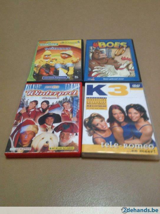 Set van 4 DVD's : K3, Boes, Winterpret en Sesamstraat, Cd's en Dvd's, Dvd's | Kinderen en Jeugd, Film, Ophalen of Verzenden