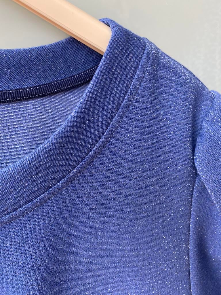 Mayerline Bloes Oceaan blauw met blink draad, Kleding | Dames, Grote Maten, Mayerline, Blauw, Blouse of Tuniek, Ophalen of Verzenden