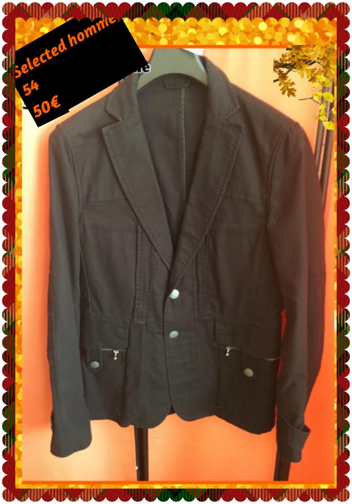 Blazer heren 54.  Selected Homme, Ophalen of Verzenden, Zo goed als nieuw, Maat 52/54 (L), Zwart
